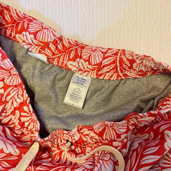 Fair Harbor The Anchor Swim Shorts Mens XL Liner Red Hawaiian Floral Trunks - Picture 4 of 7